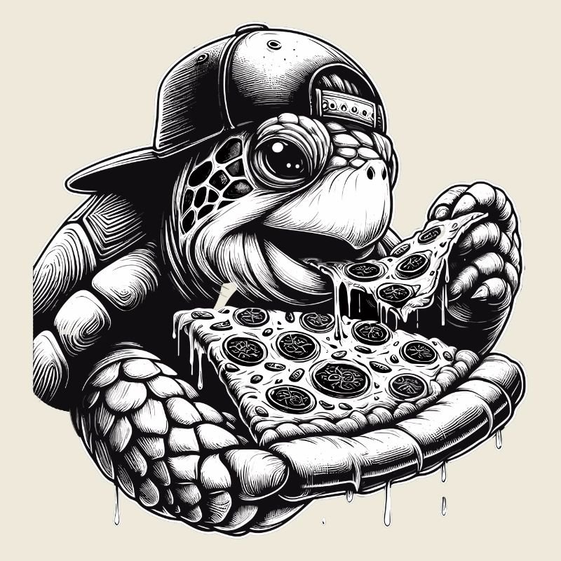 Schildkröte Pizza Cappy Geschenk