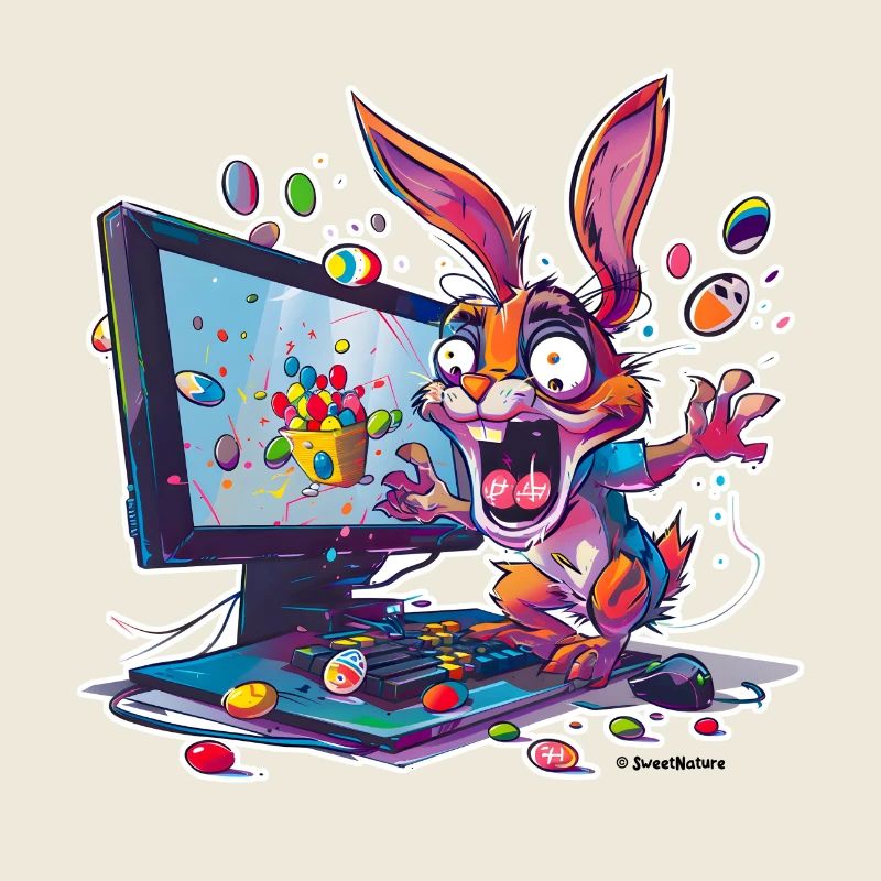 Lapin de Pâques fou