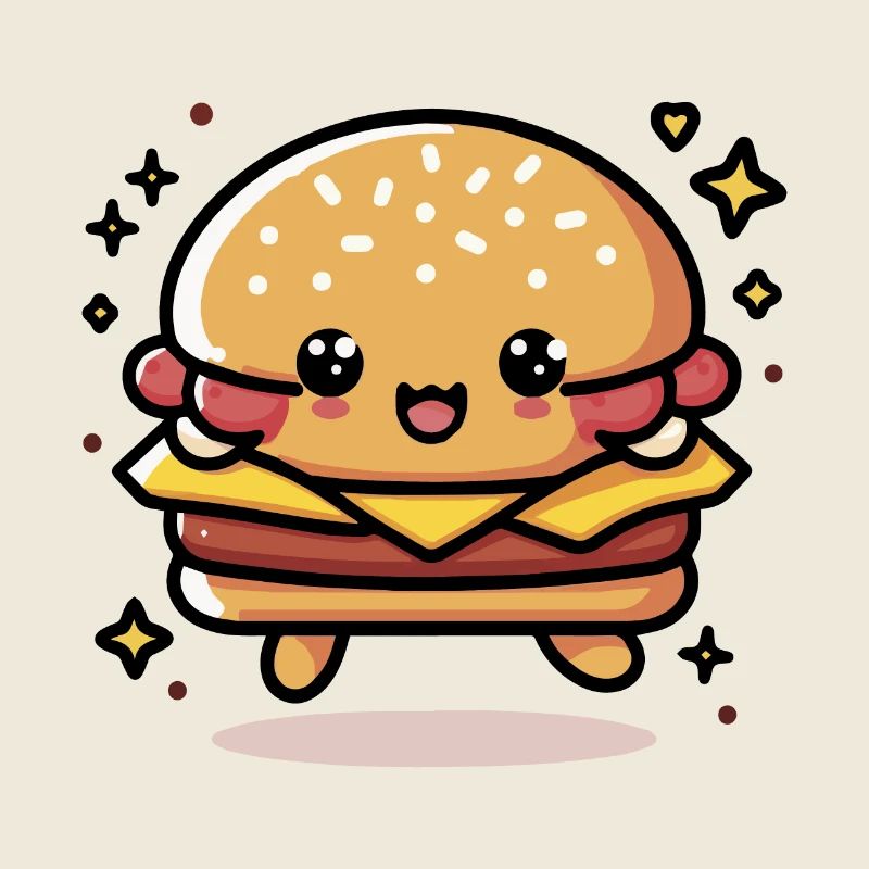 Cute Kawaii Hamburger