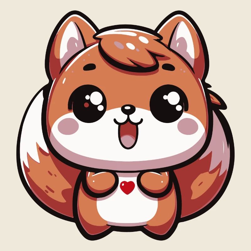 Nutty L’écureuil Kawaii Heureux - 3