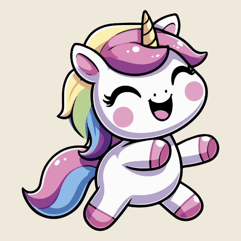 Danse de la licorne heureuse