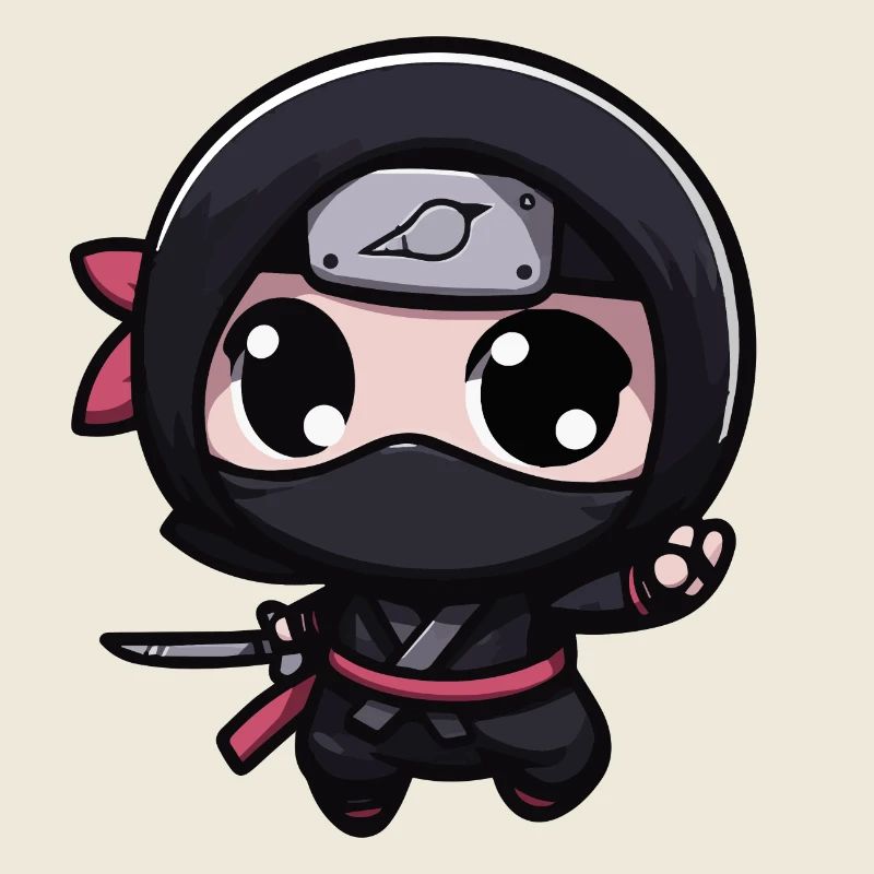Niedlicher Kawaii Chibi Ninja