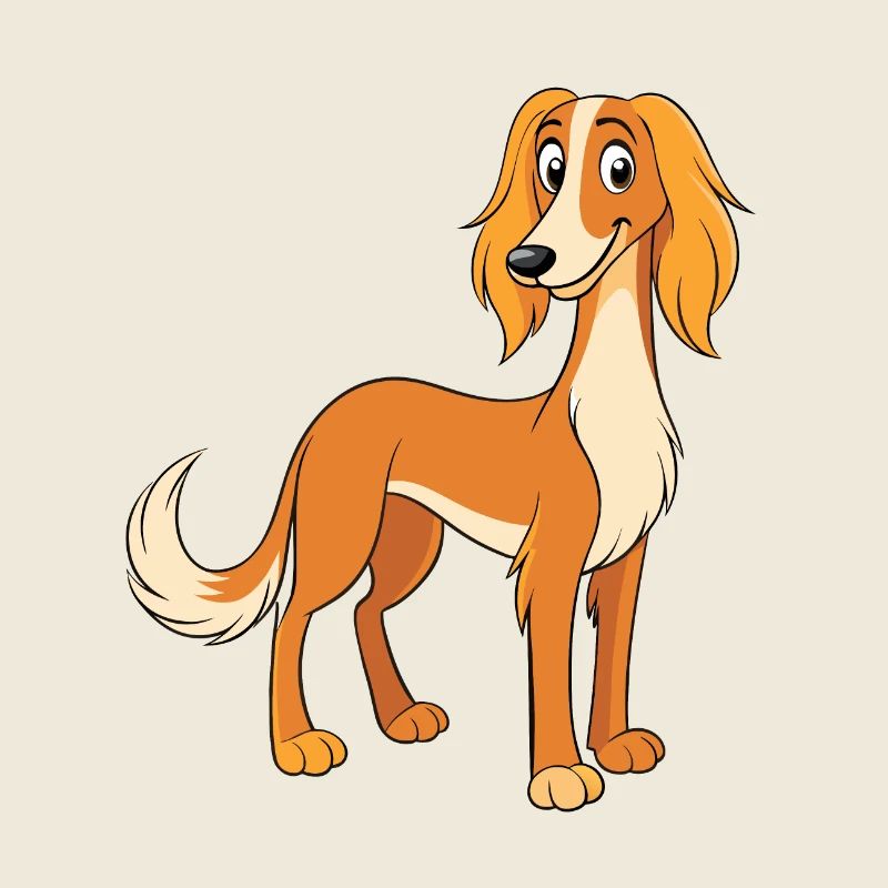 Graceful Saluki: Digital Art