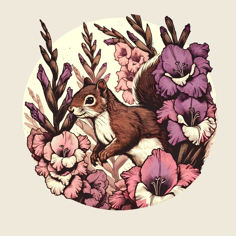 Gladiolen-Eichhörnchen