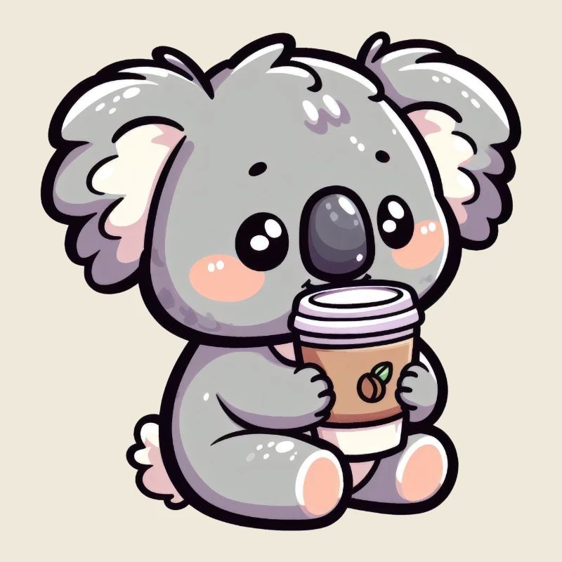 Der Kaffee süchtige Koalabär