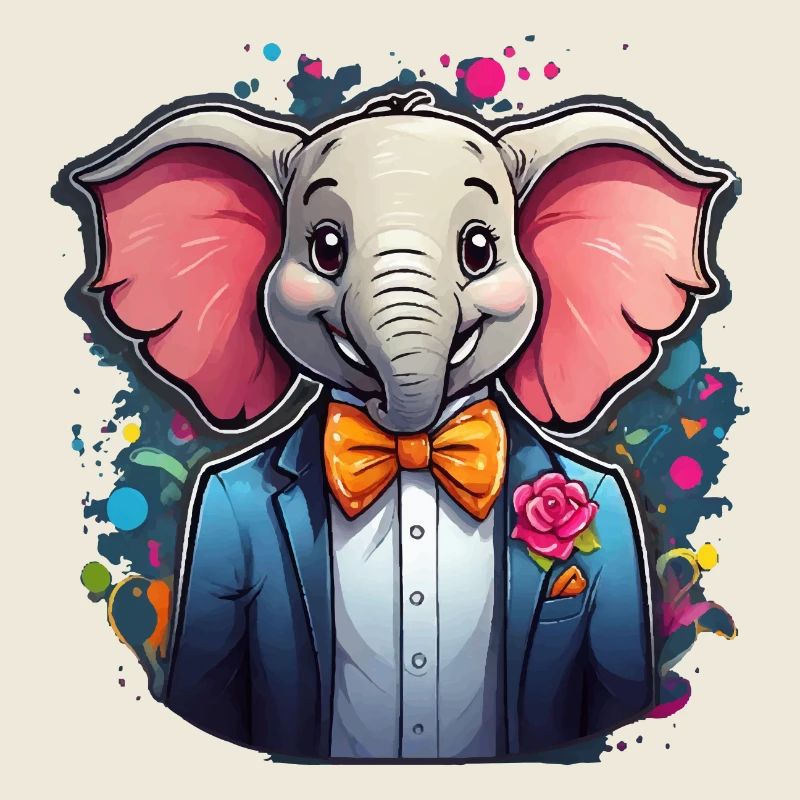 Lustiger Comic Elefant