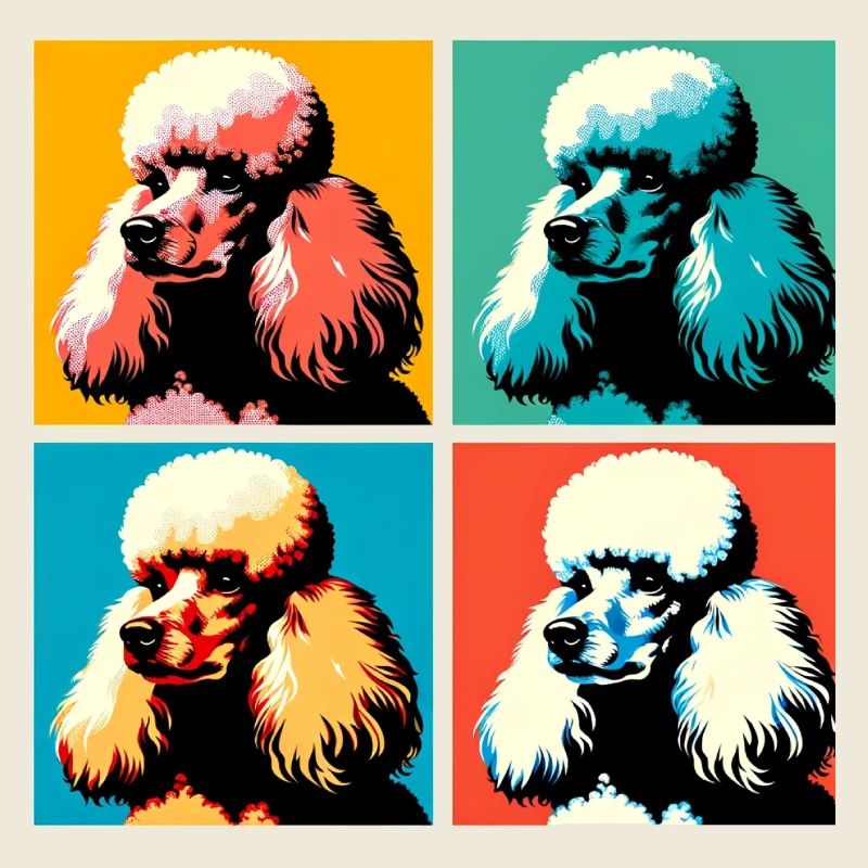 Portrait de chien caniche Pop - Portrait d’animal de compagnie