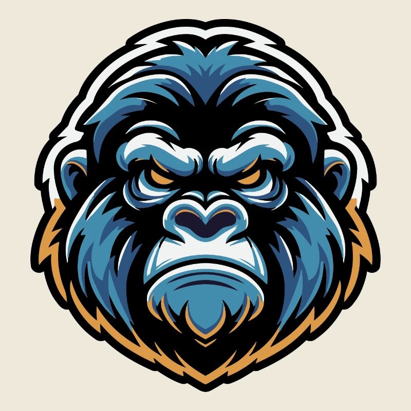 Maskottchen Gorillakopf
