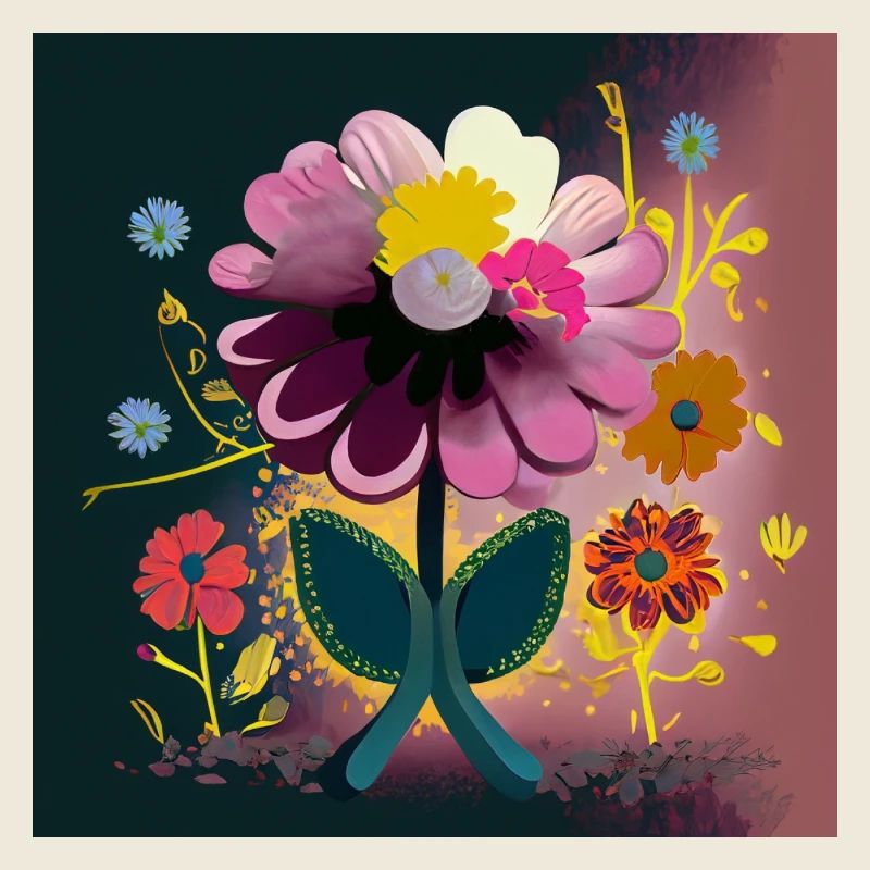 Buntblüten-Frühlingsabstraktion