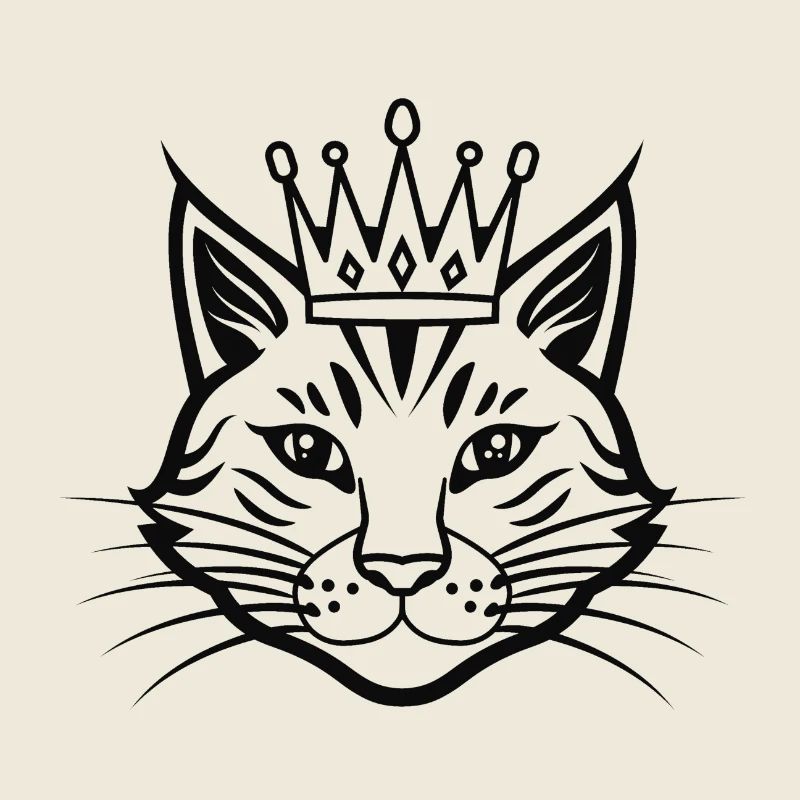 Chat avec une grande couronne