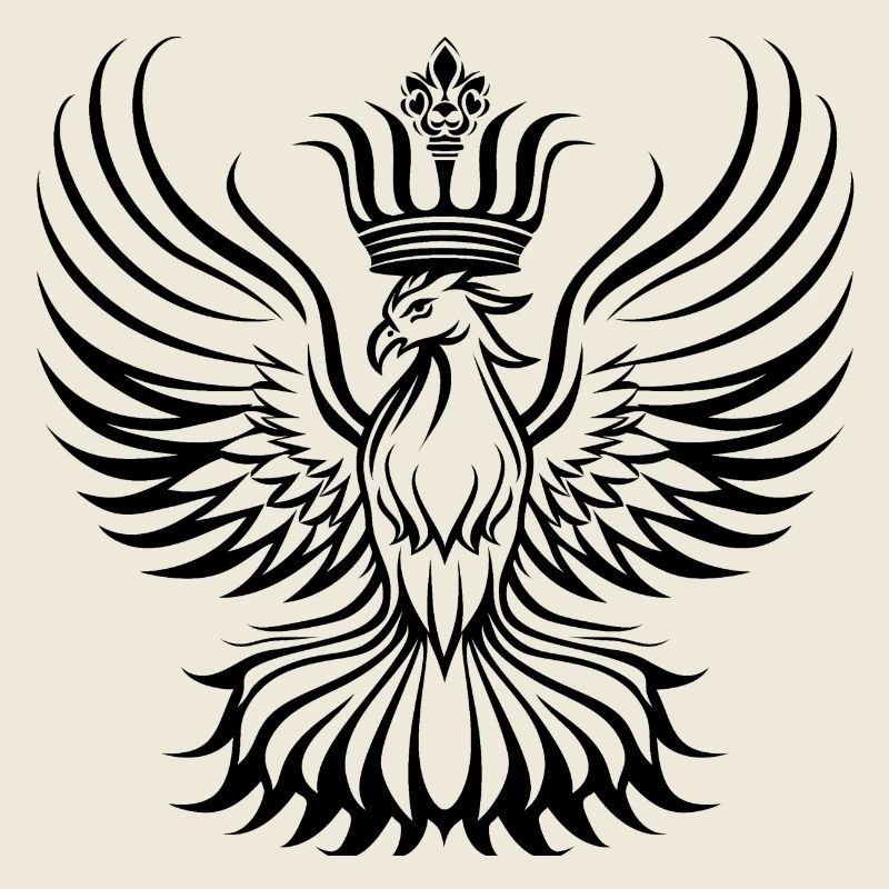 Phoenix mit großen Krone