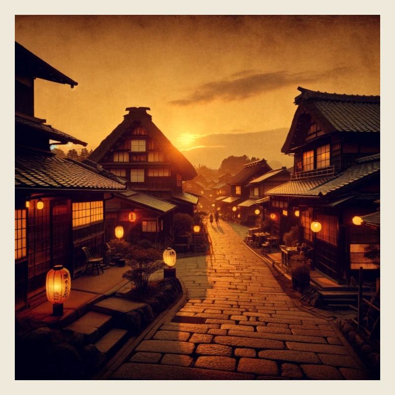 Japan Vintage Abenddämmerung