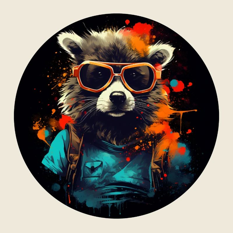 Stylischer Waschbär