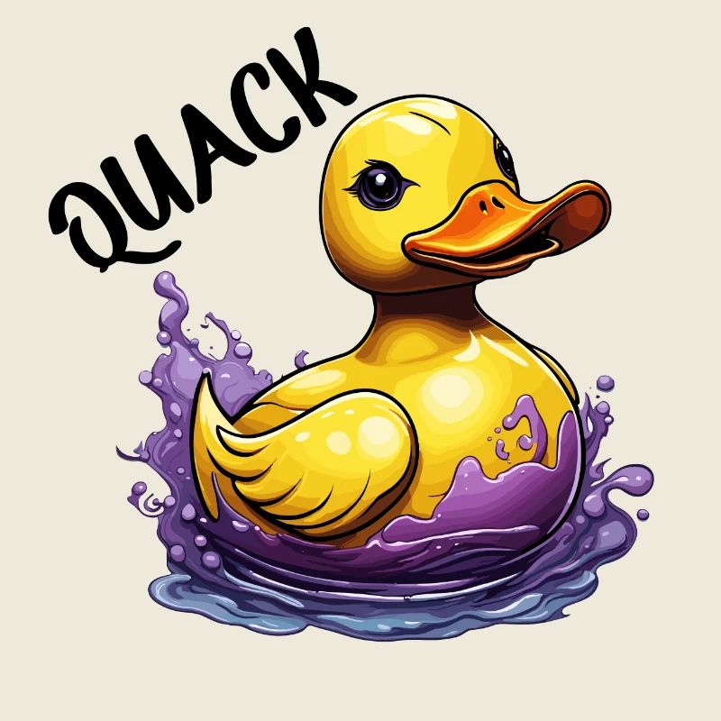 Canard en caoutchouc / Canard en caoutchouc / Eau / Baignoire