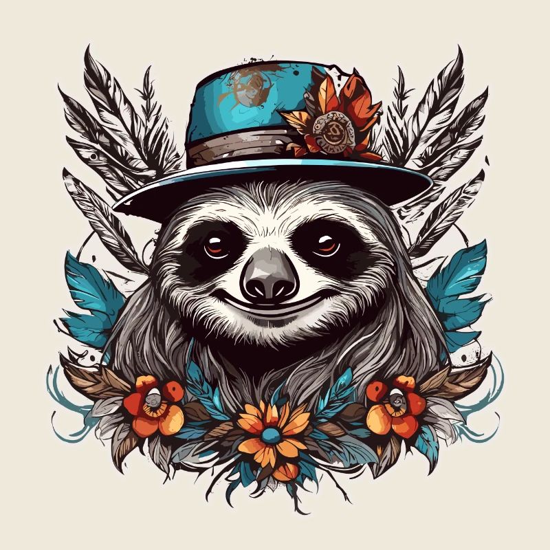 Tattoo / Animal / Art / Cool / Comic / Sloth