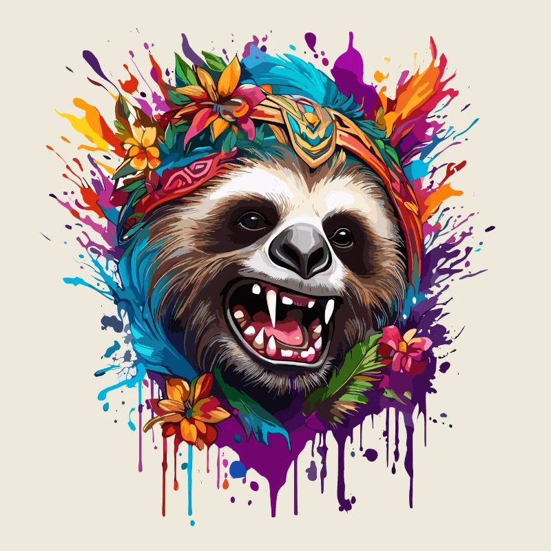 Tattoo / Animal / Art / Cool / Comic / Sloth
