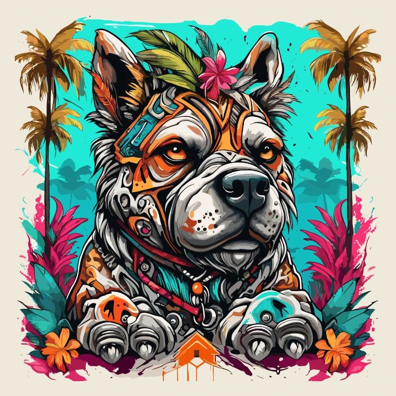 Tattoo / Animal / Art / Cool / Comic / Dog