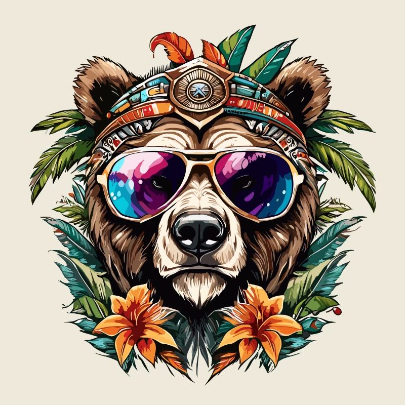 Tattoo / Tier / Kunst / cool / Comic / Bär