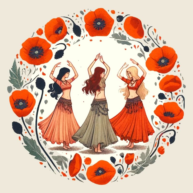 Danseuses du ventre coquelicot
