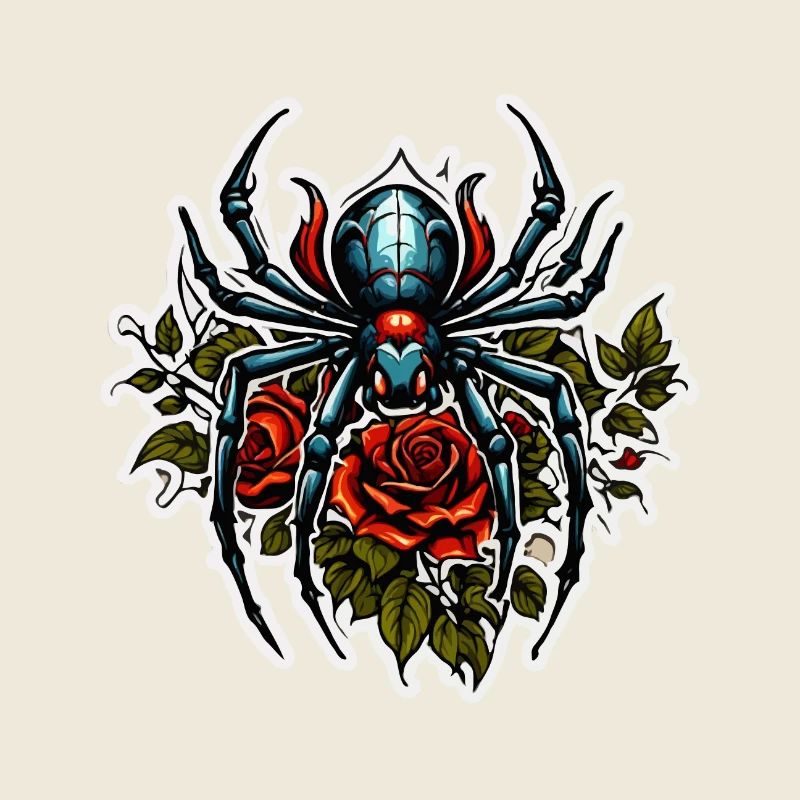 Spinne / Netz / Haustier / Kriechtier / Achtbeiner