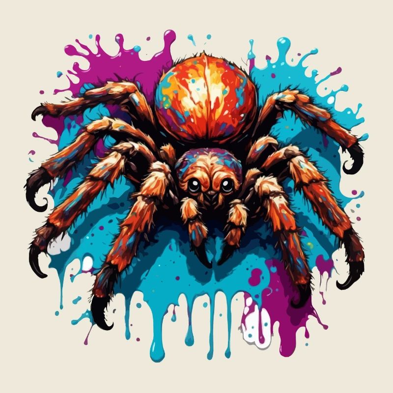 Spinne / Netz / Haustier / Kriechtier / Achtbeiner