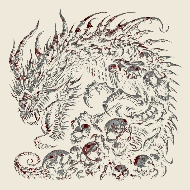 Fantasy-Drache, Anime-Drachenkopf, mythisches Reptil