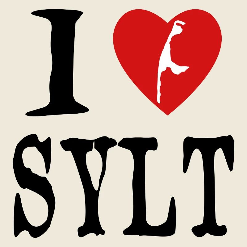 I love Sylt in Schwarz und Rot