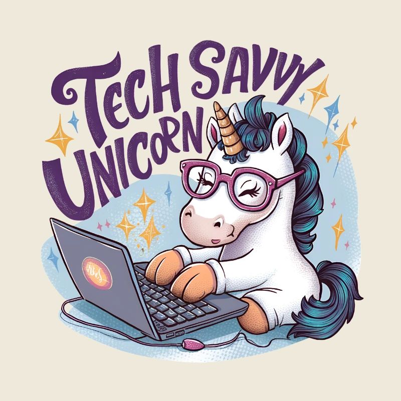 LICORNE FÉRUE DE TECHNOLOGIE