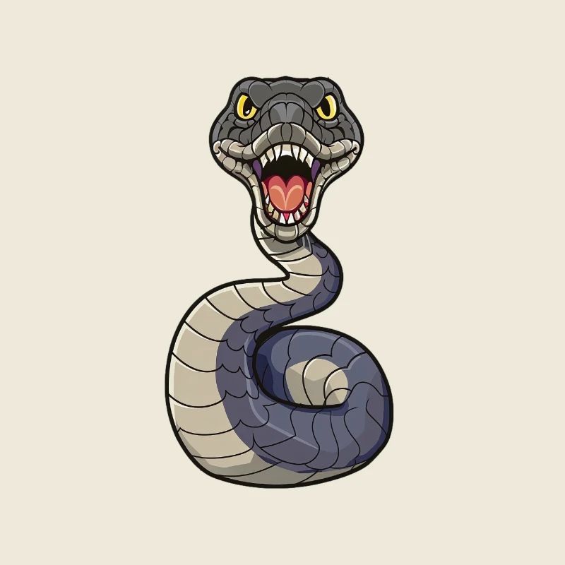 Dessin de serpent dangereux
