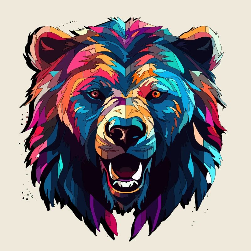 Conception abstraite de l’ours - Impression d’ours