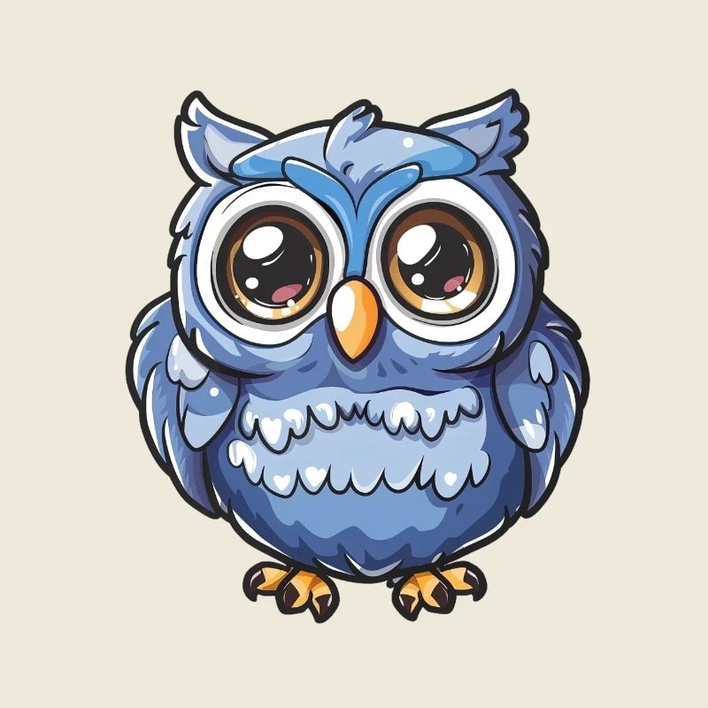 Niedliche Eulenfigur Mit Großen Augen