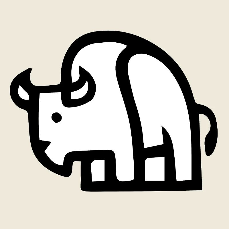 Cute bison illustration!