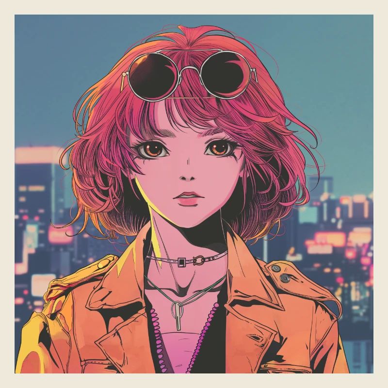 Impression de mode de haute qualité de fille anime des années 80