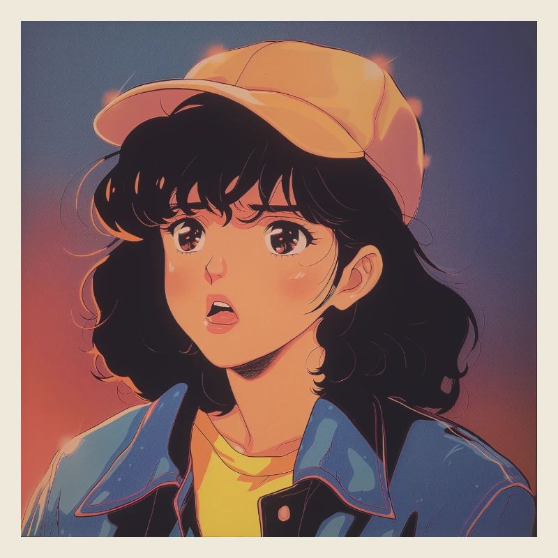 Impression de mode de haute qualité de fille anime des années 80