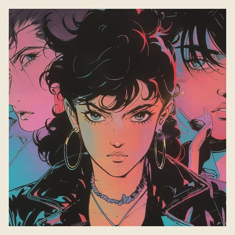 Anime Gang Des Années 80 Calmant Impression Mode De Haute Qualité