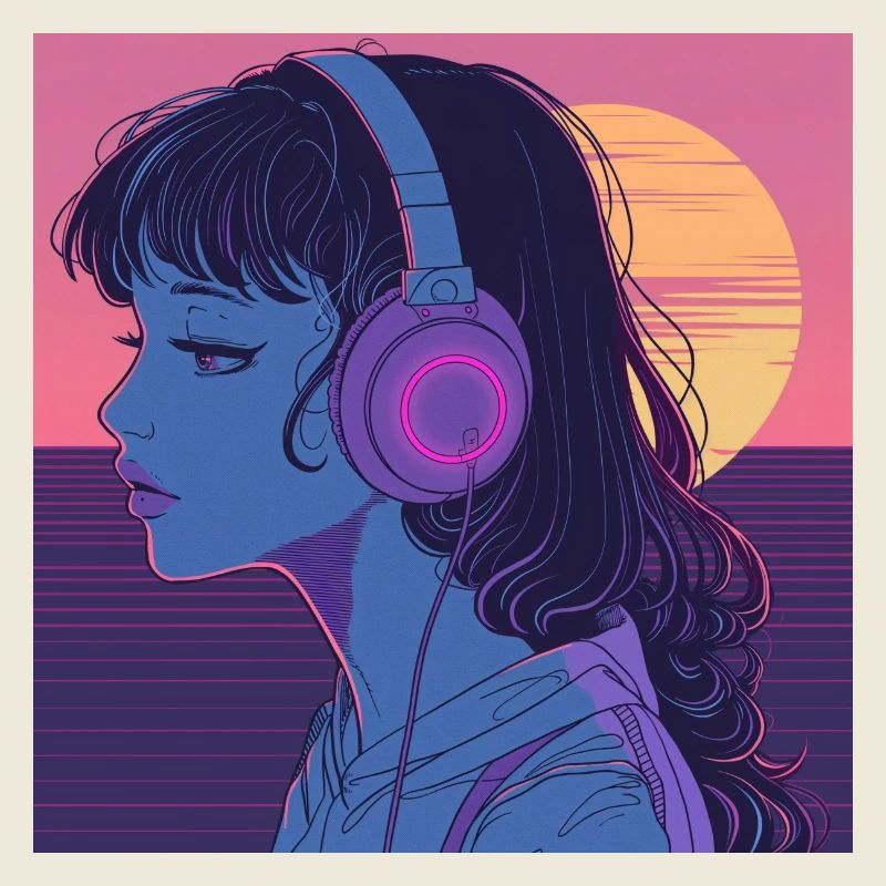 Impression de mode de haute qualité de fille anime des années 80