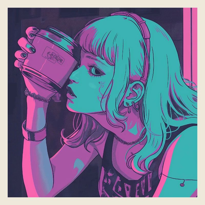 Impression de mode de haute qualité de fille anime des années 80