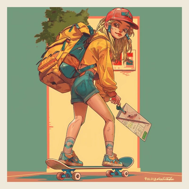 Impression de mode de haute qualité de fille anime des années 80