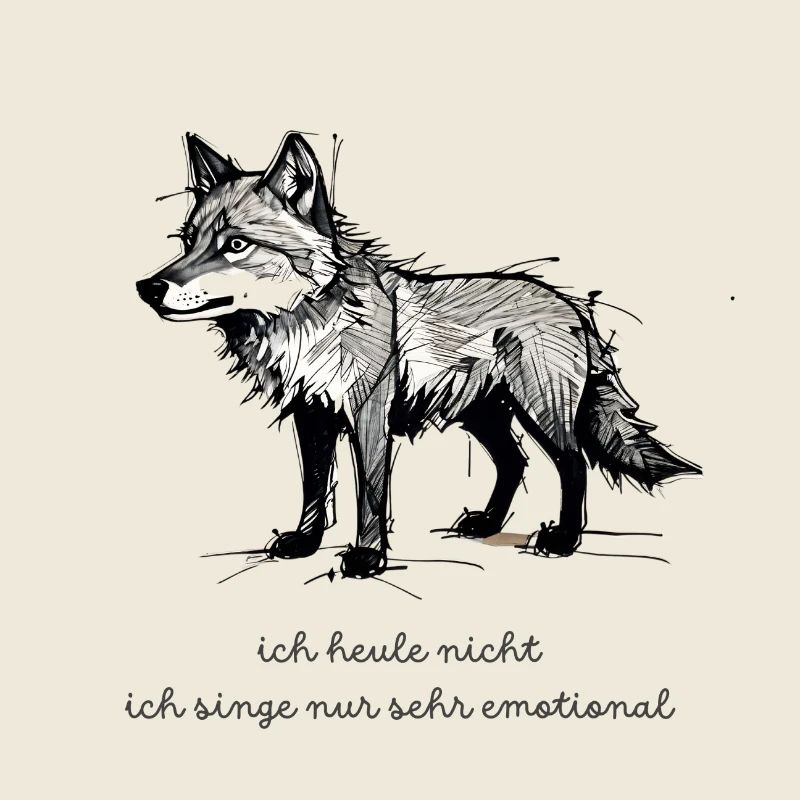 Wolf Spruch "Je ne pleure pas, je chante juste très e