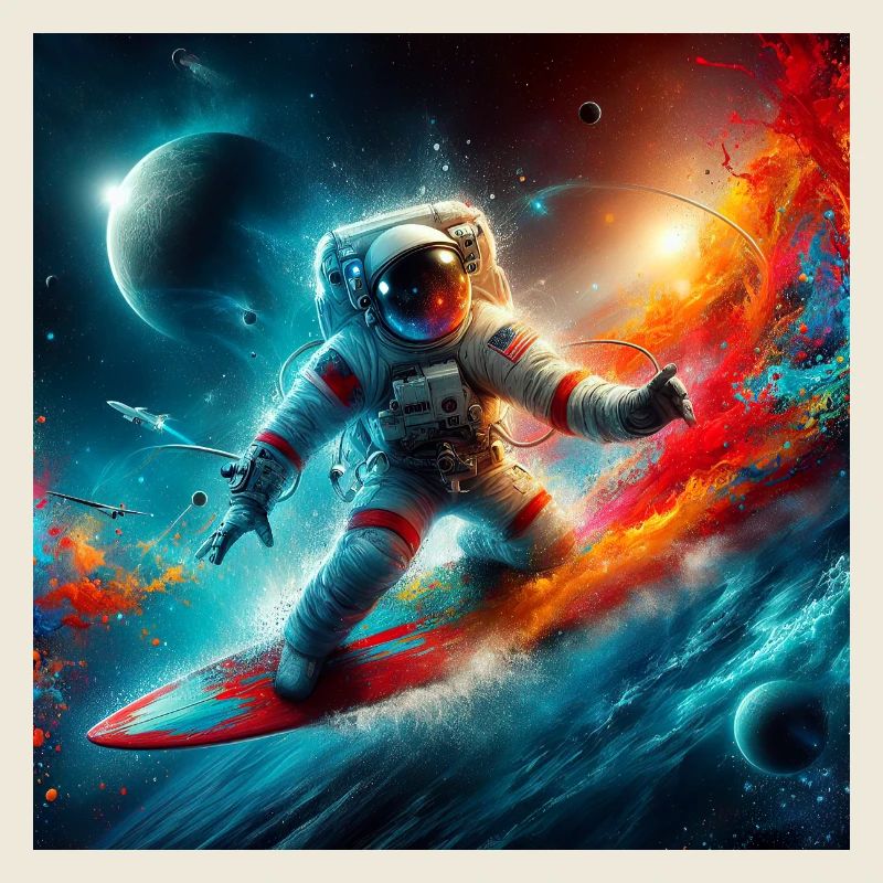 Astronauten-Surfen