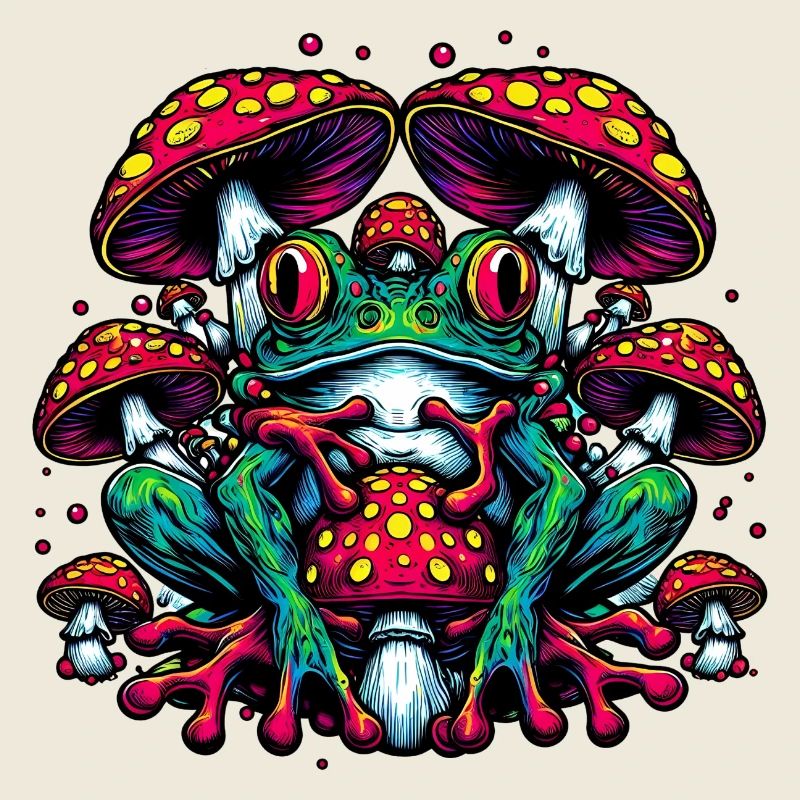 Grenouille au champignon