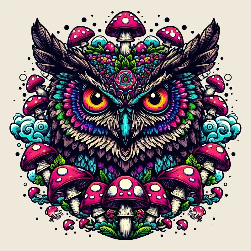 Hibou psychédélique