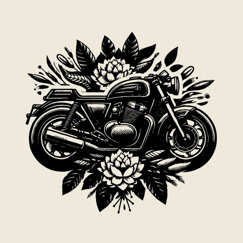Motorcycle Flowers - Bewitching Elegance