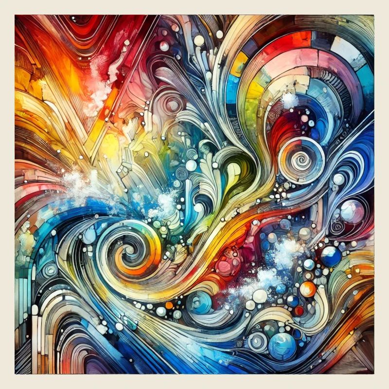 Spectre dynamique - Peinture abstraite