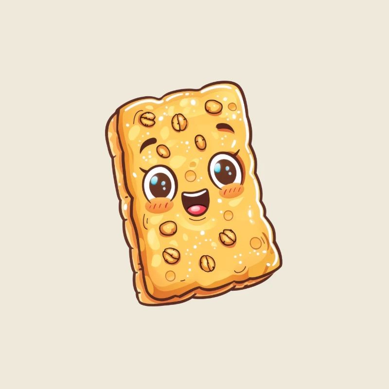 Crispy Muesli Bar Cartoon Style