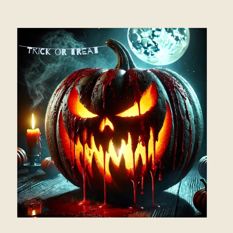 Blutiger halloween Kürbis