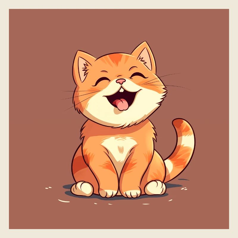 Laughing kitten