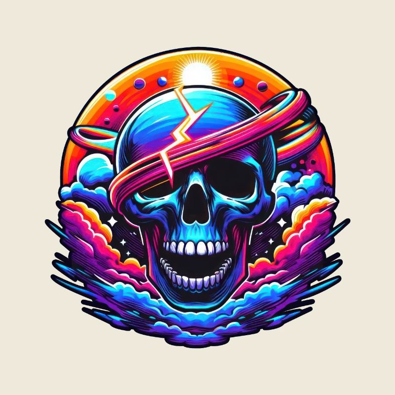 Art du crâne vibrant