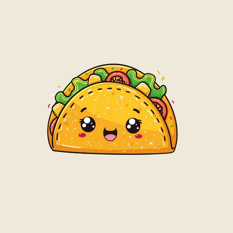Cute burrito character with a smile