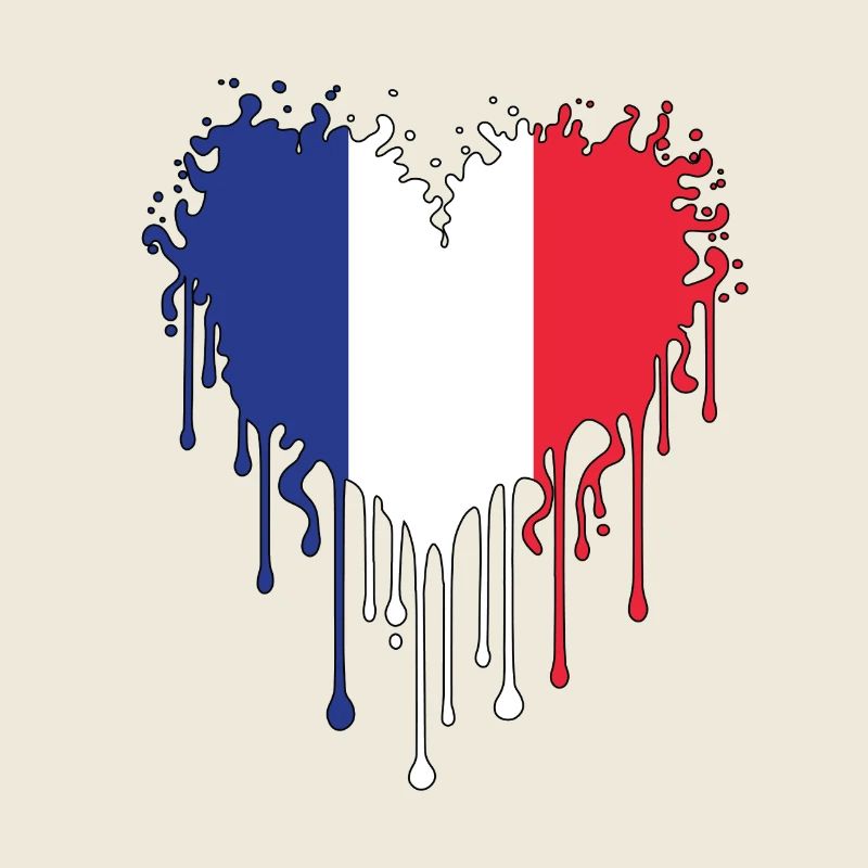 French flag - blue, white, red